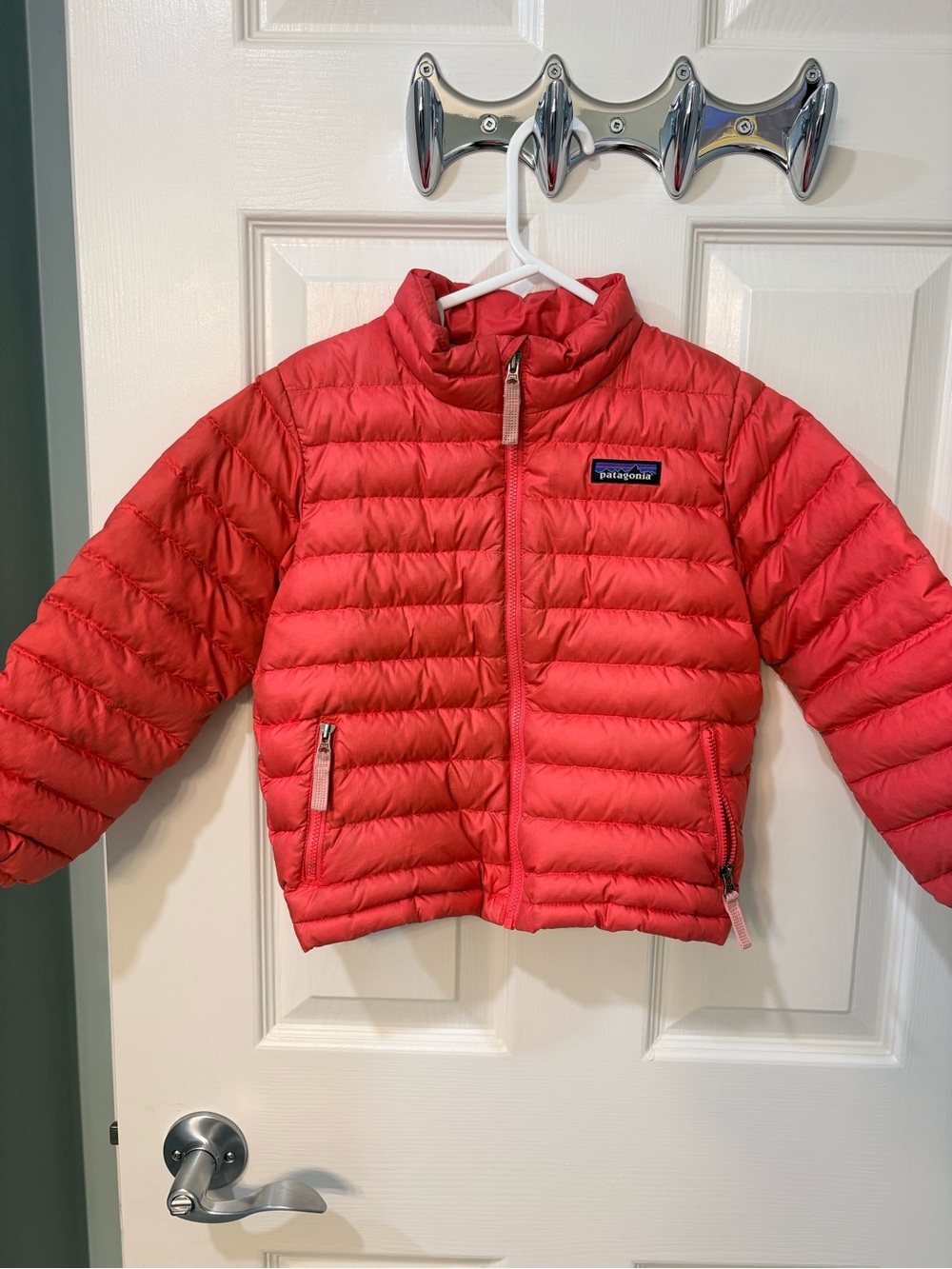 Patagonia Kids Coral-Red Lightweight Puffer Jacket